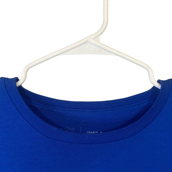 NFL Team Apparel Detroit Lions Long Sleeve Crewneck Shirt Blue Cotton Size XL - Picture 2 of 10